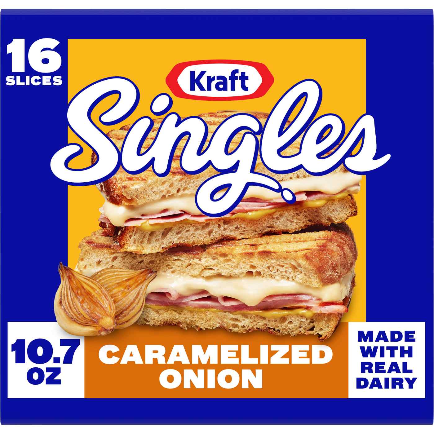Kraft Singles Caramelized Onion Sliced Cheese; image 1 of 2