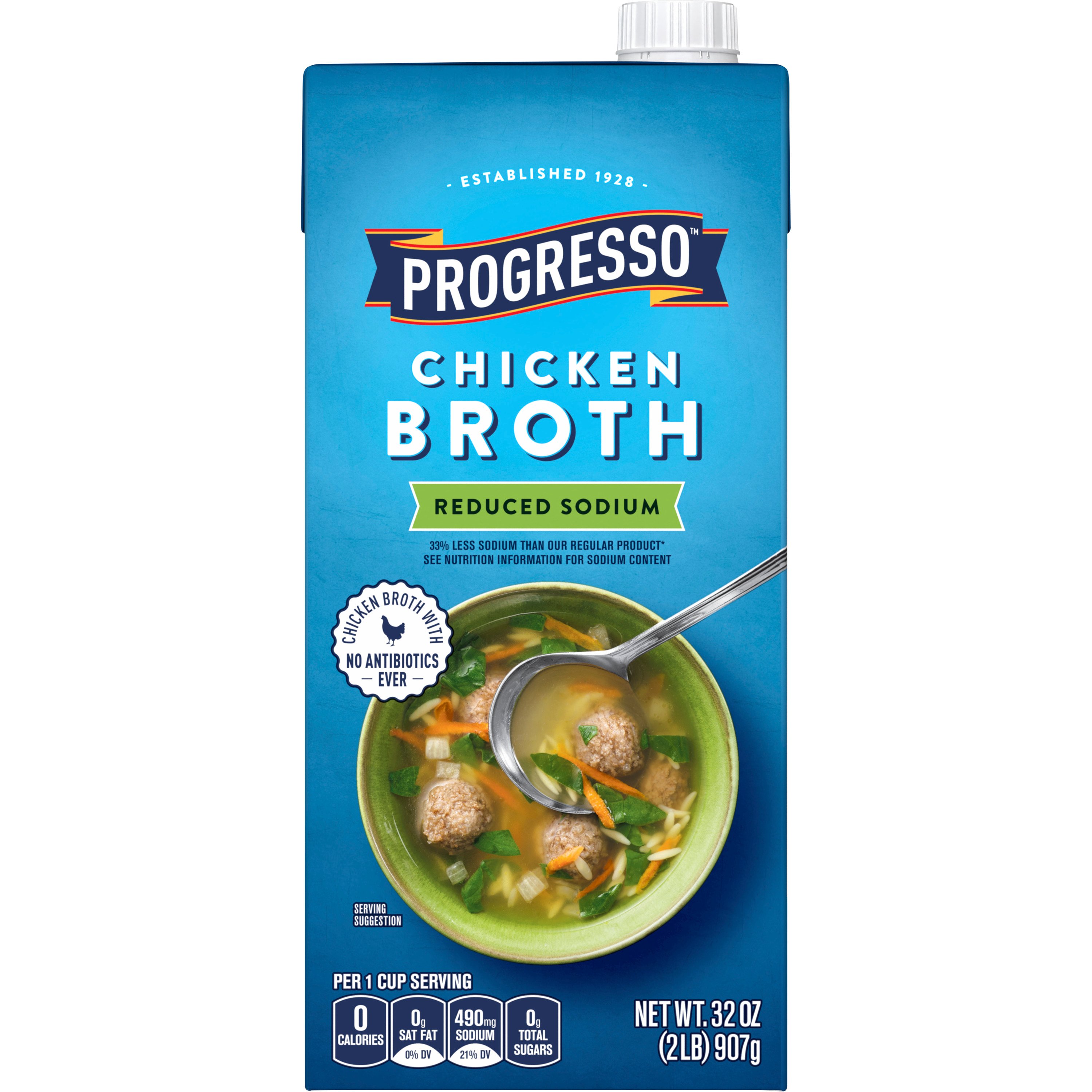 Progresso Reduced Sodium Chicken Broth - Shop Broth & bouillon at H-E-B