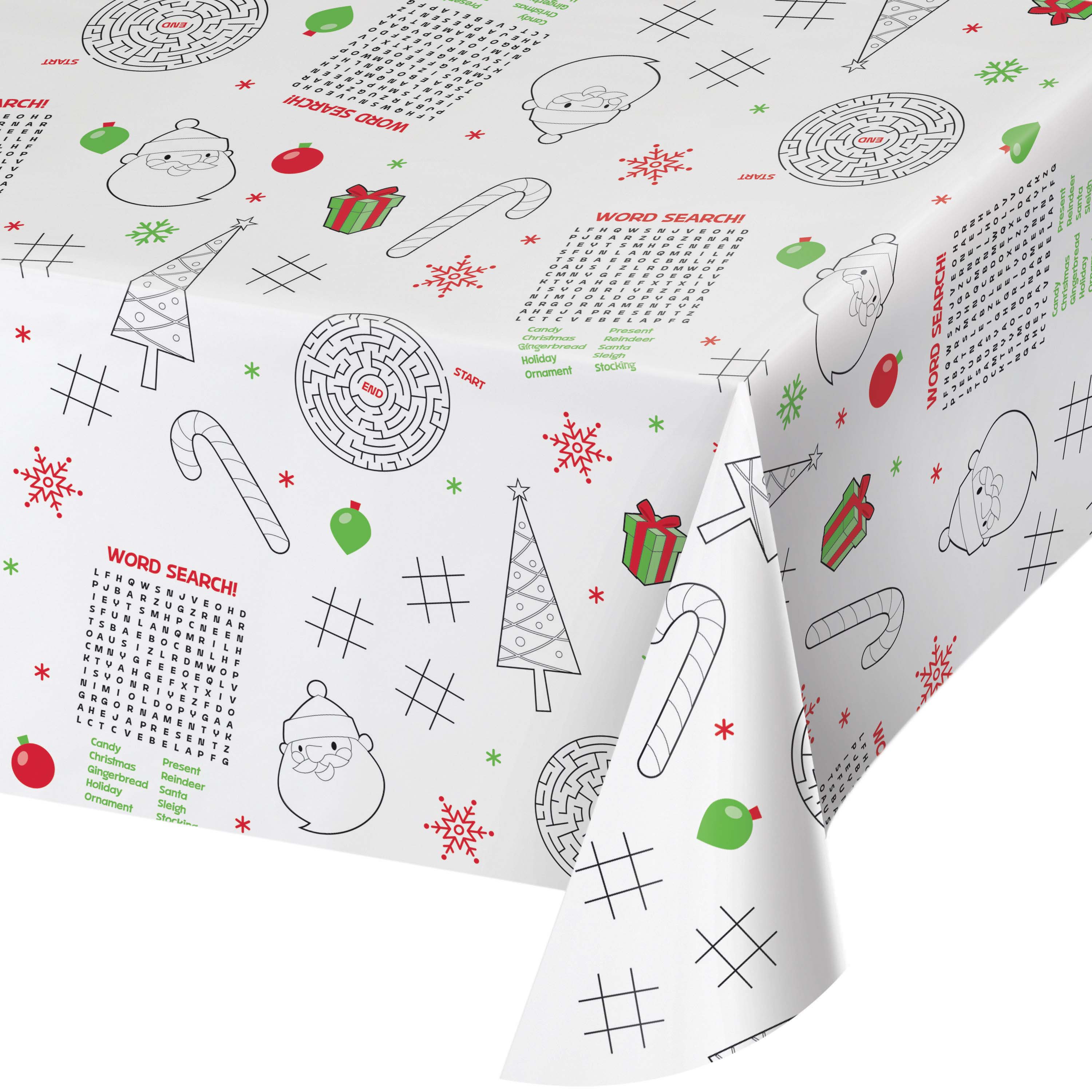 Creative Converting Paper Table Cover Kids Christmas Activity Shop