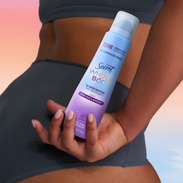 Secret Whole Body Aluminum Free Cooling Body Spray Deodorant for Women Lilac & Waterlily 3.5oz
