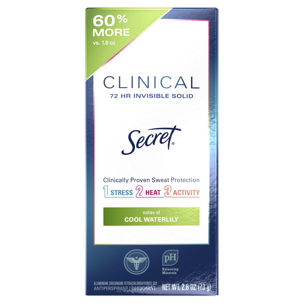 Secret Clinical 72 Hr Invisible Solid Antiperspirant Deodorant ...