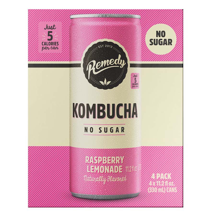 Remedy Kombucha 4 pk Cans - Raspberry Lemonade - Shop Diet & fitness at ...