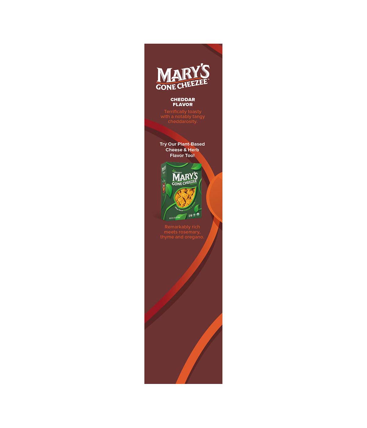 Marys Gone Cheezee Plant-Based Crackers - Cheddar; image 2 of 4
