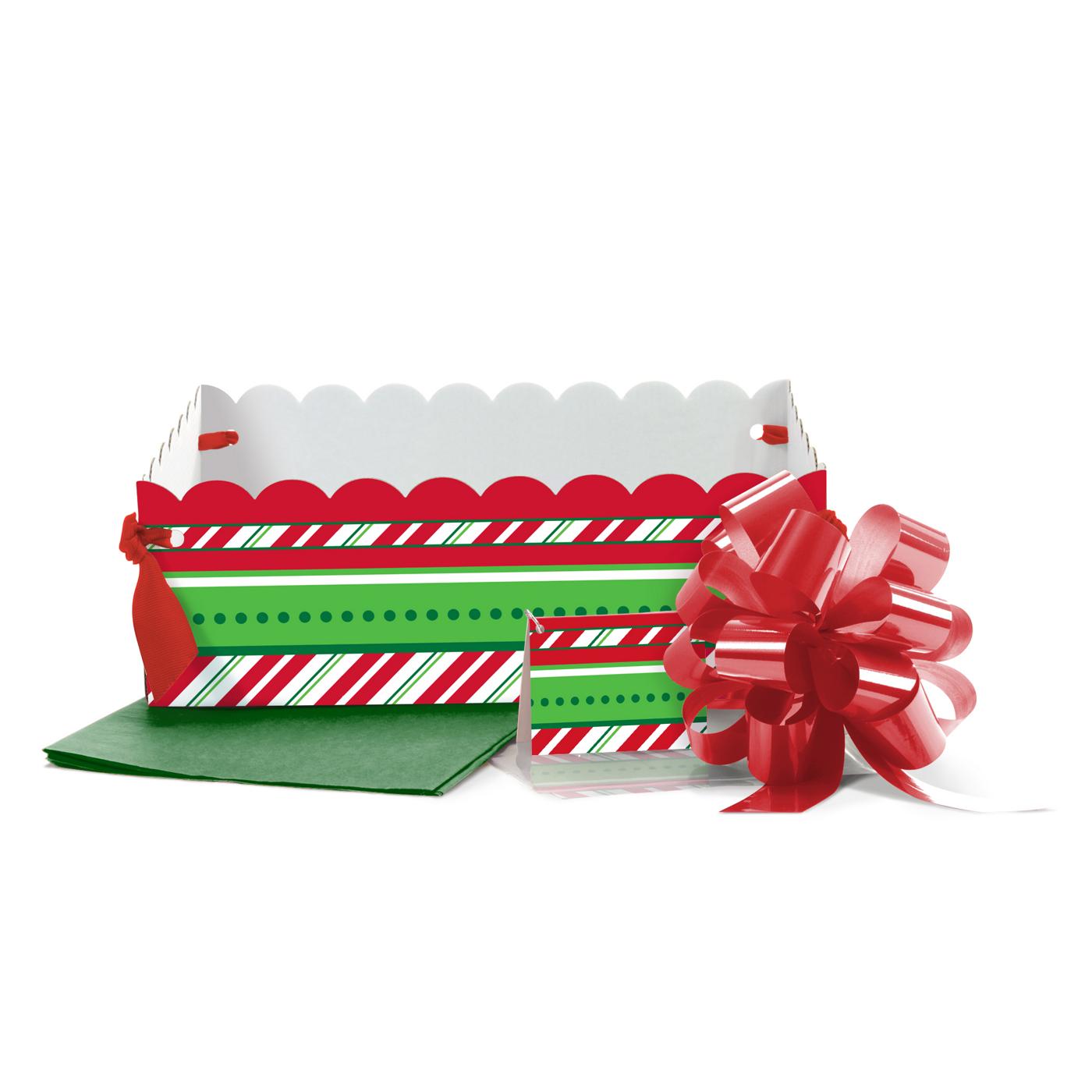 Perfect Wrap Christmas Gift Basket Kit - Candy Stripes; image 3 of 3