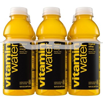 Glaceau Vitaminwater Tropical Citrus Nutrient Enhanced Water Beverage 6 pk Bottles
