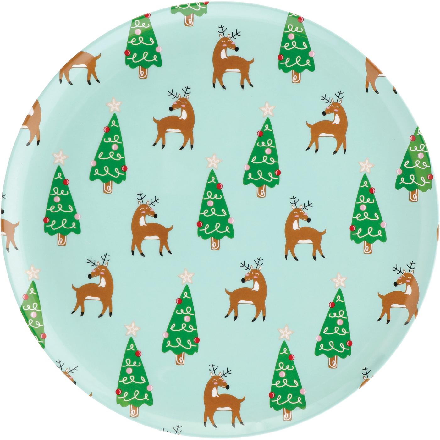 Destination Holiday Reindeer Melamine Christmas Dinner Plate Shop