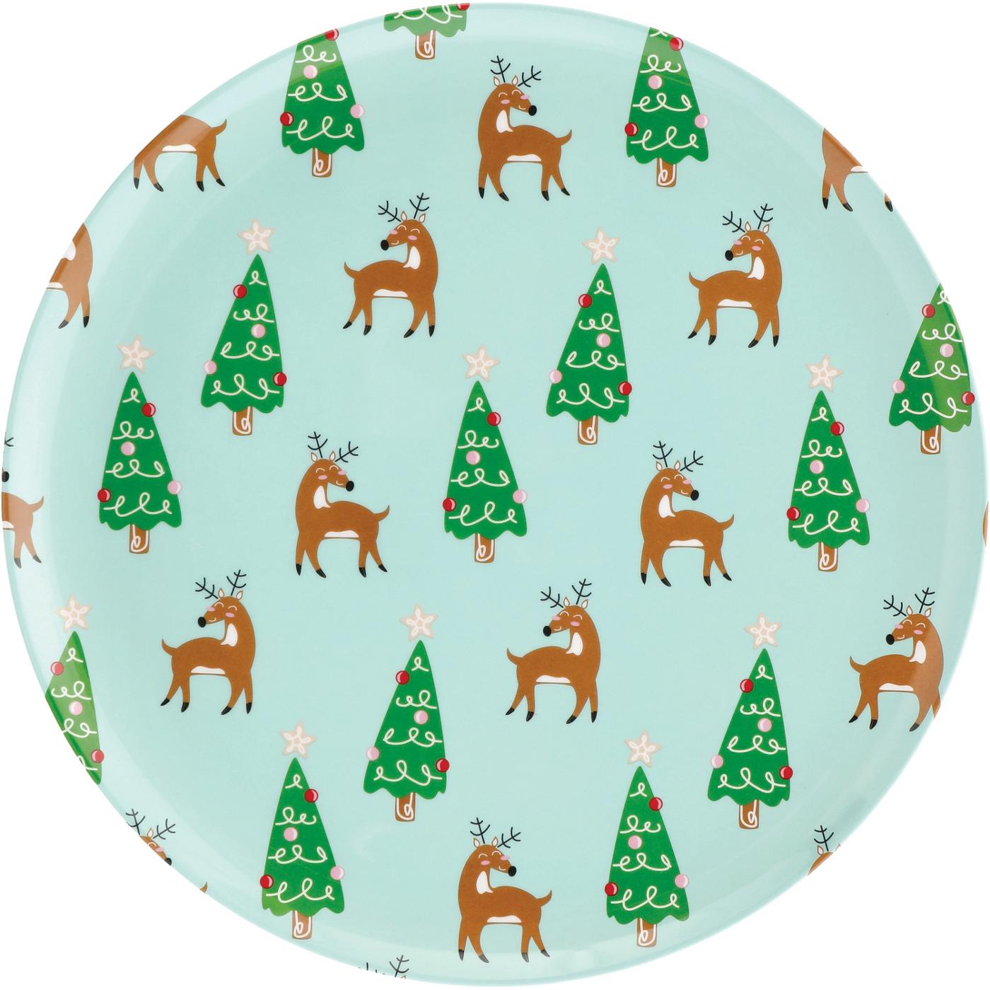 Destination Holiday Reindeer Melamine Christmas Dinner Plate; image 1 of 2