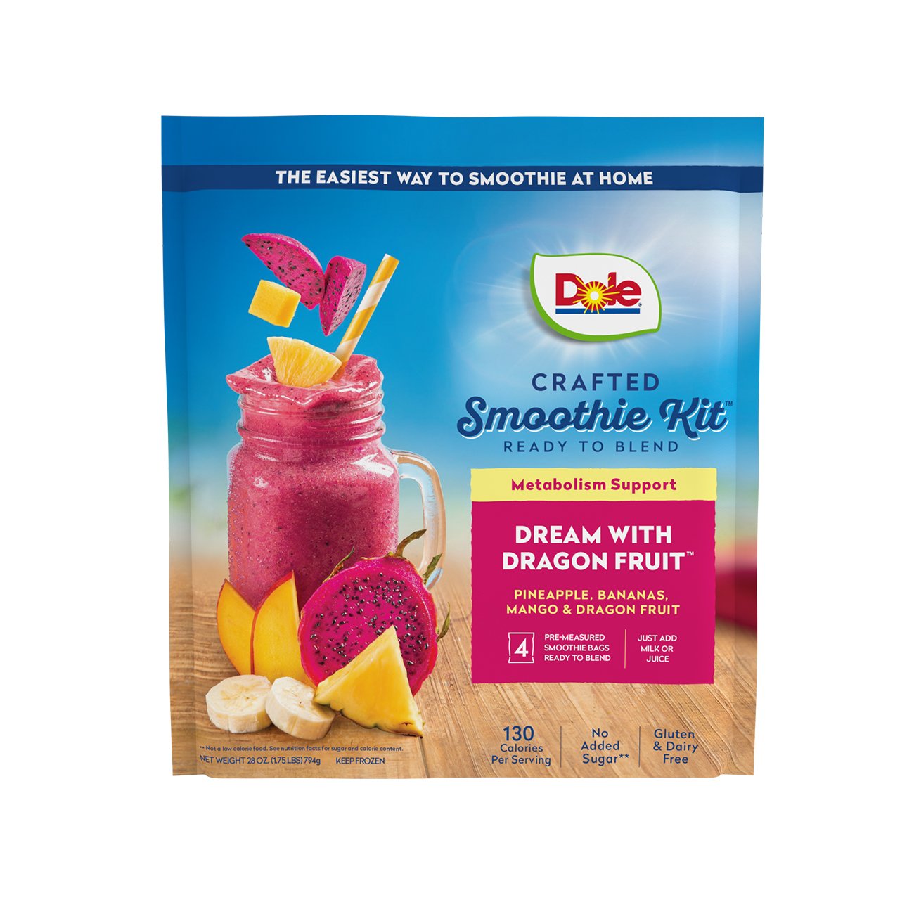 Dole Crafted Smoothie Kit Dream with Dragon Fruit - Shop Juice ...