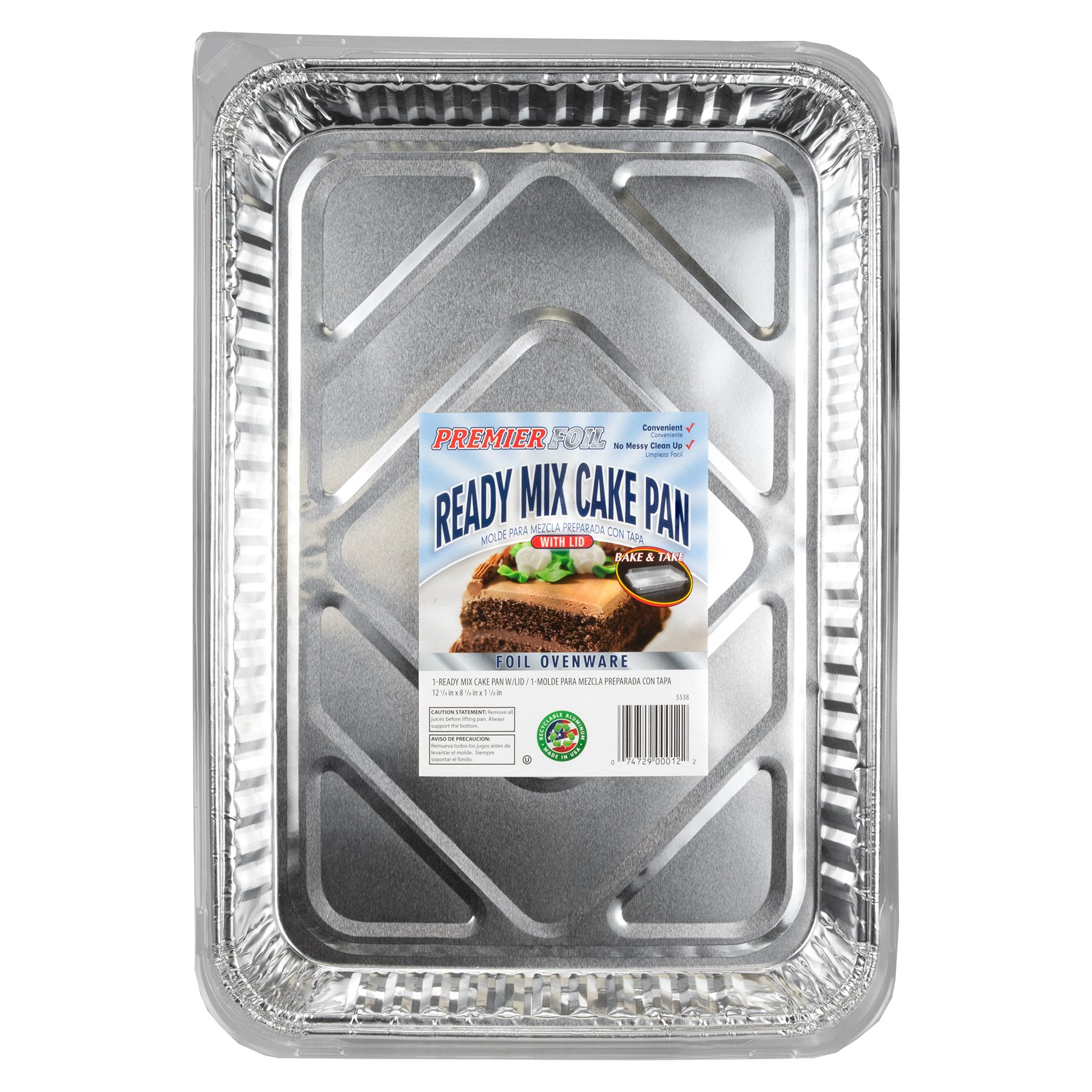 Premier Foil Ready Mix Cake Pan With Lid, ea | Low Prices