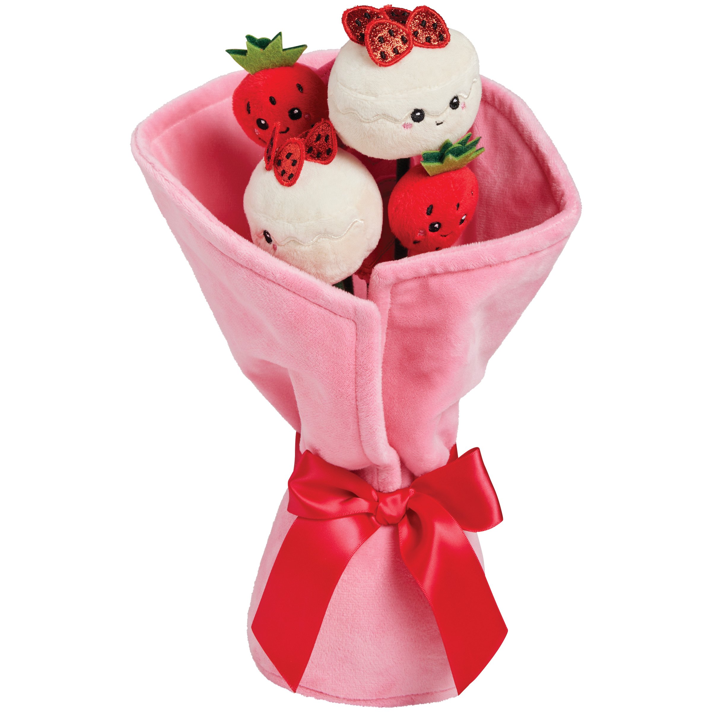 Destination Holiday Strawberries & Cake Valentine's Plush Bouquet