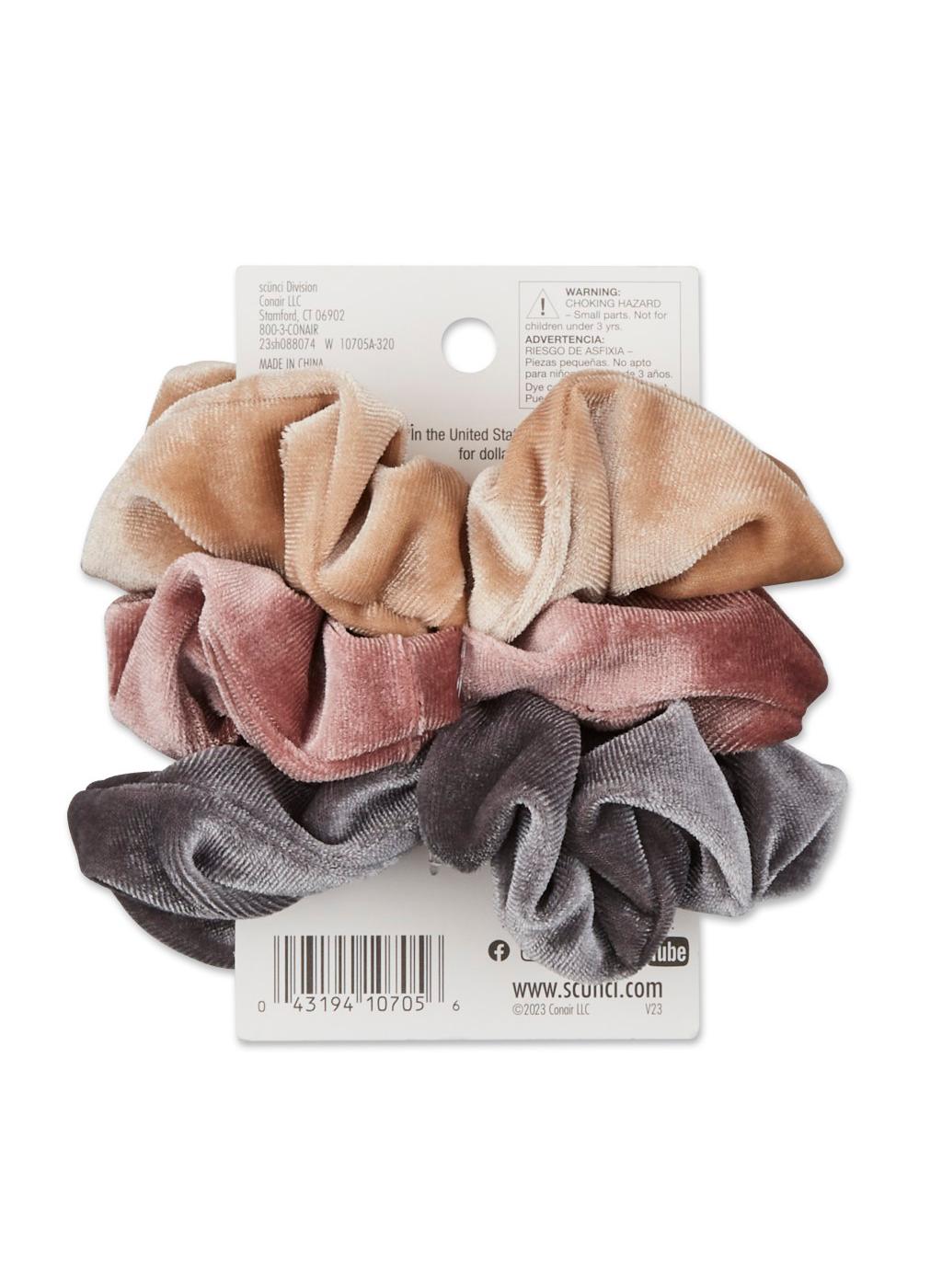 Scunci All Day Comfort Hold Velvet Pearl Scrunchies; image 2 of 3