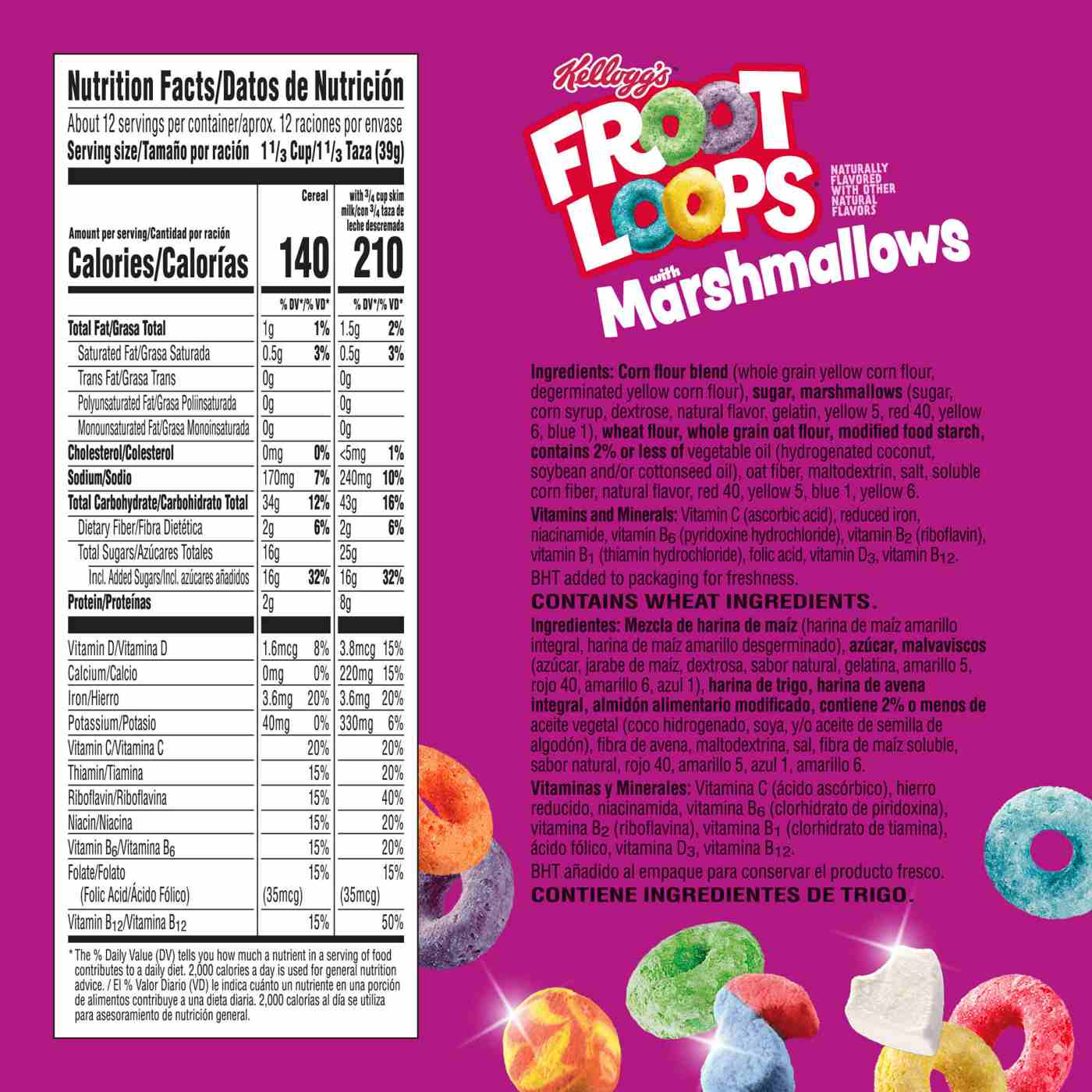 Kellogg's Froot Loops Original with Marshmallows Cereal; image 6 of 8