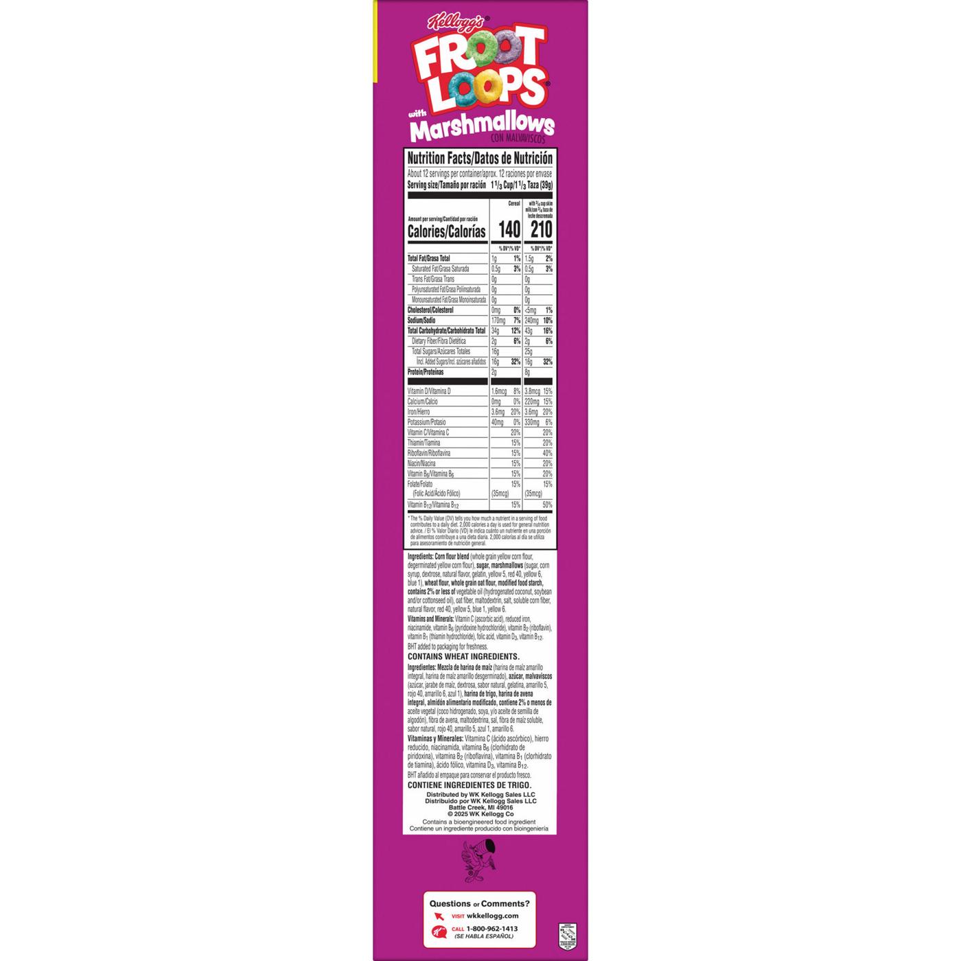 Kellogg's Froot Loops Original with Marshmallows Cereal; image 7 of 8