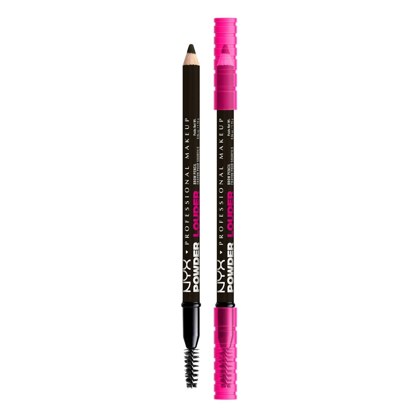 NYX Powder Louder Brow Pencil - Black; image 4 of 5