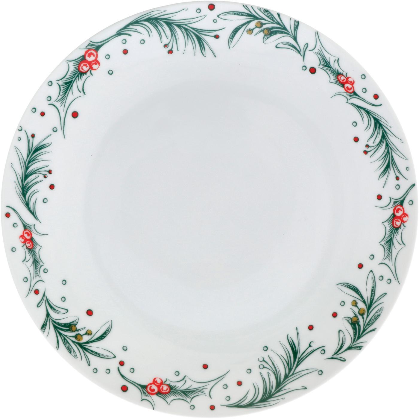 Destination Holiday Holly Porcelain Christmas Dinner Plate; image 1 of 2