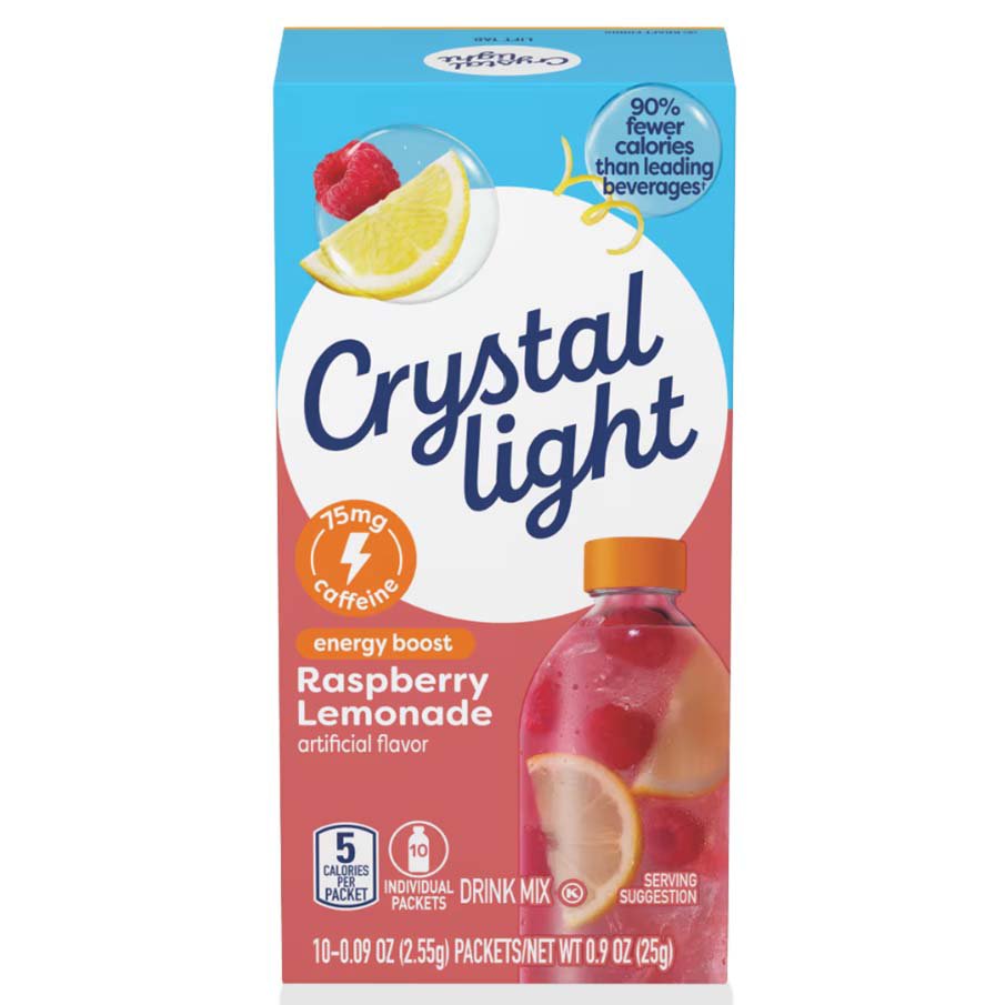 Crystal Light Energy Boost Drink Mix - Raspberry Lemonade - Shop Mixes ...