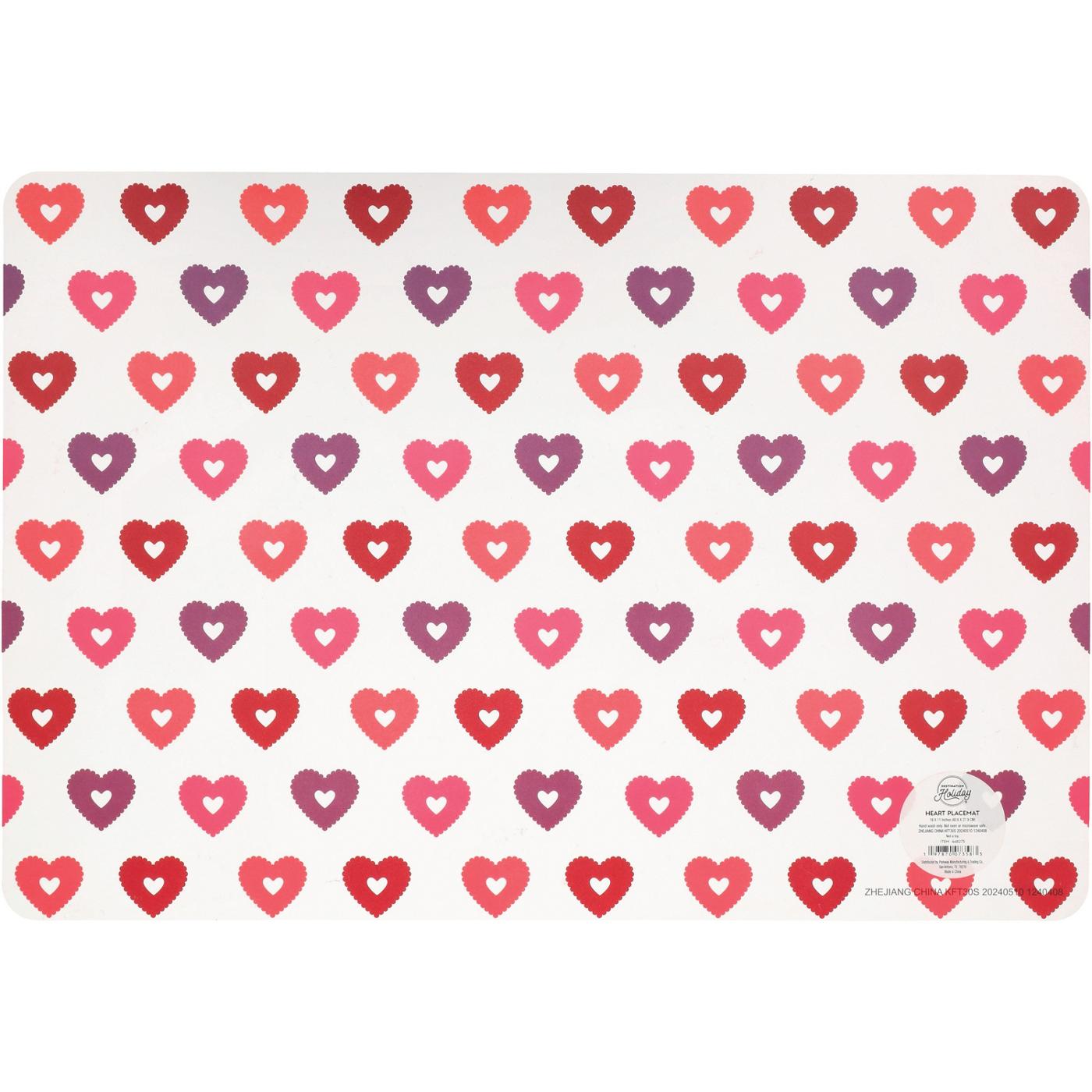 Destination Holiday Reversible Valentine's Heart Placemat; image 2 of 2