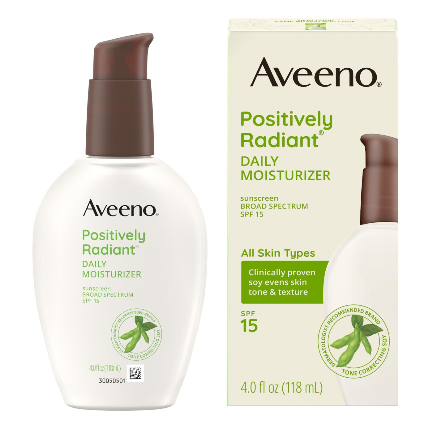 Aveeno Positively Radiant Daily Moisturizer - SPF 15; image 4 of 8