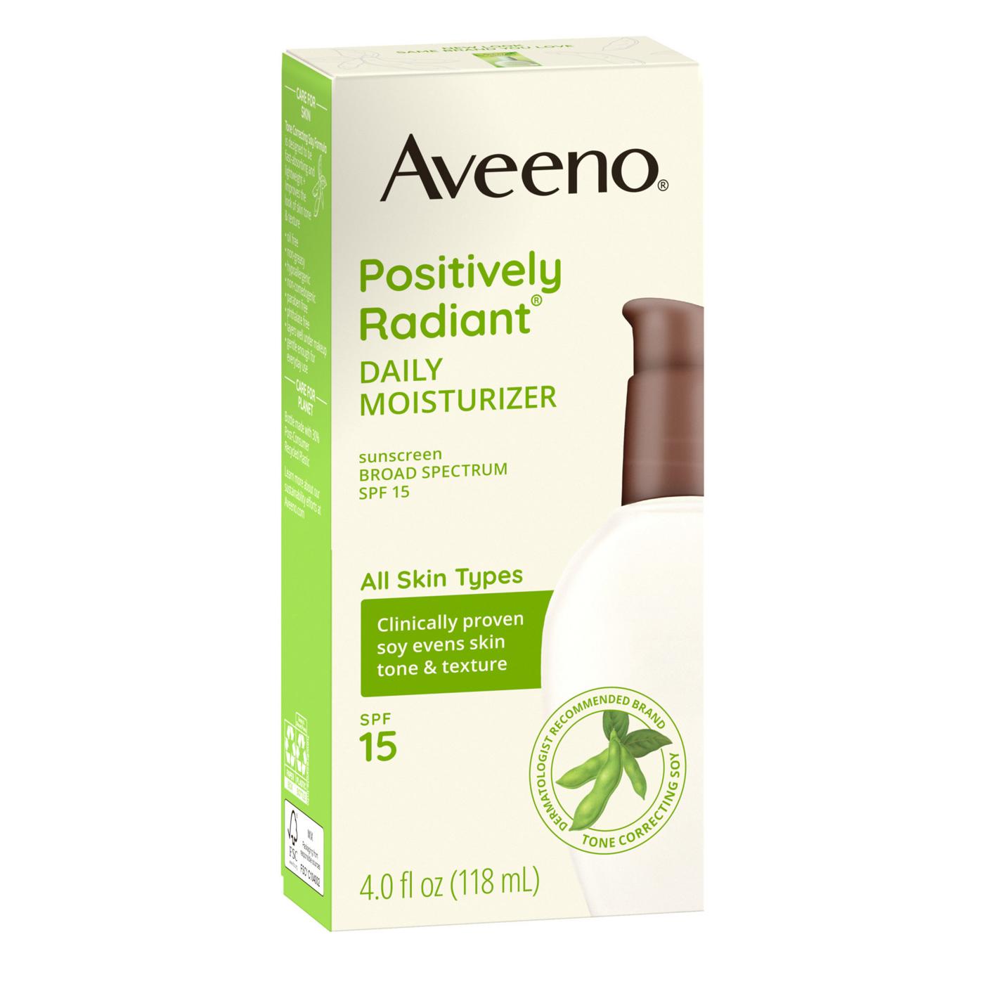 Aveeno Positively Radiant Daily Moisturizer - SPF 15; image 5 of 8