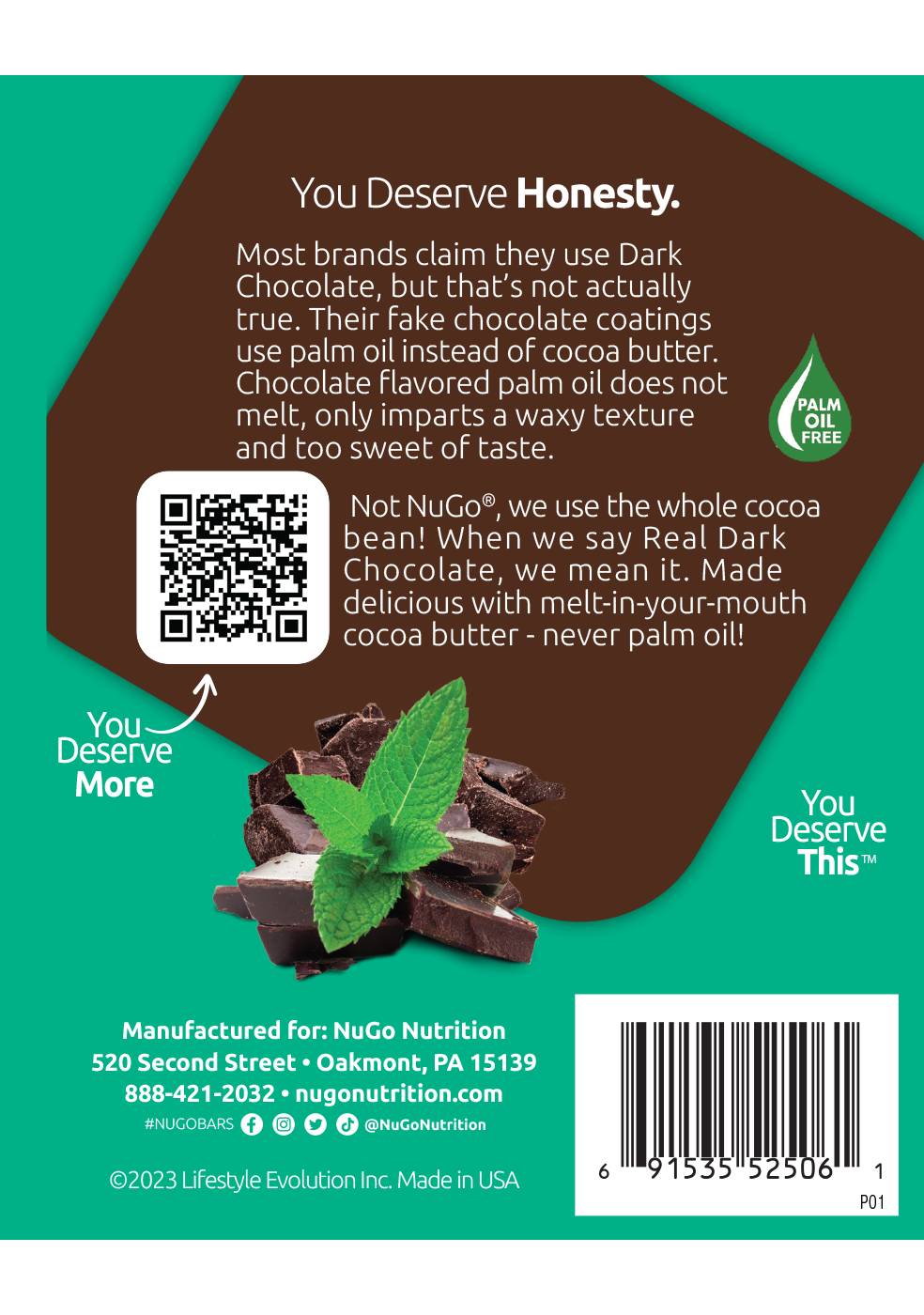 NuGo Dark 13g Protein Bars - Mint Chocolate Chip; image 4 of 5