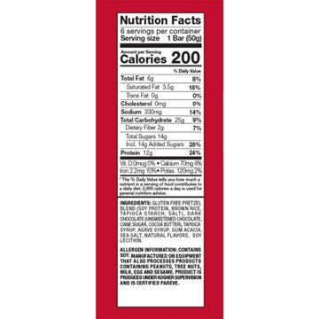 NuGo 12g Protein Bars - Dark Chocolate Pretzel, 6 ct