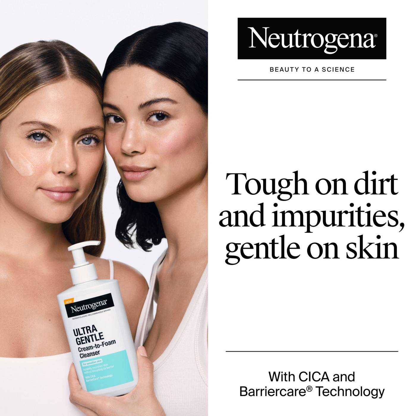 Neutrogena Ultra Gentle Cream-to-Foam Daily Facial Cleanser; image 4 of 8