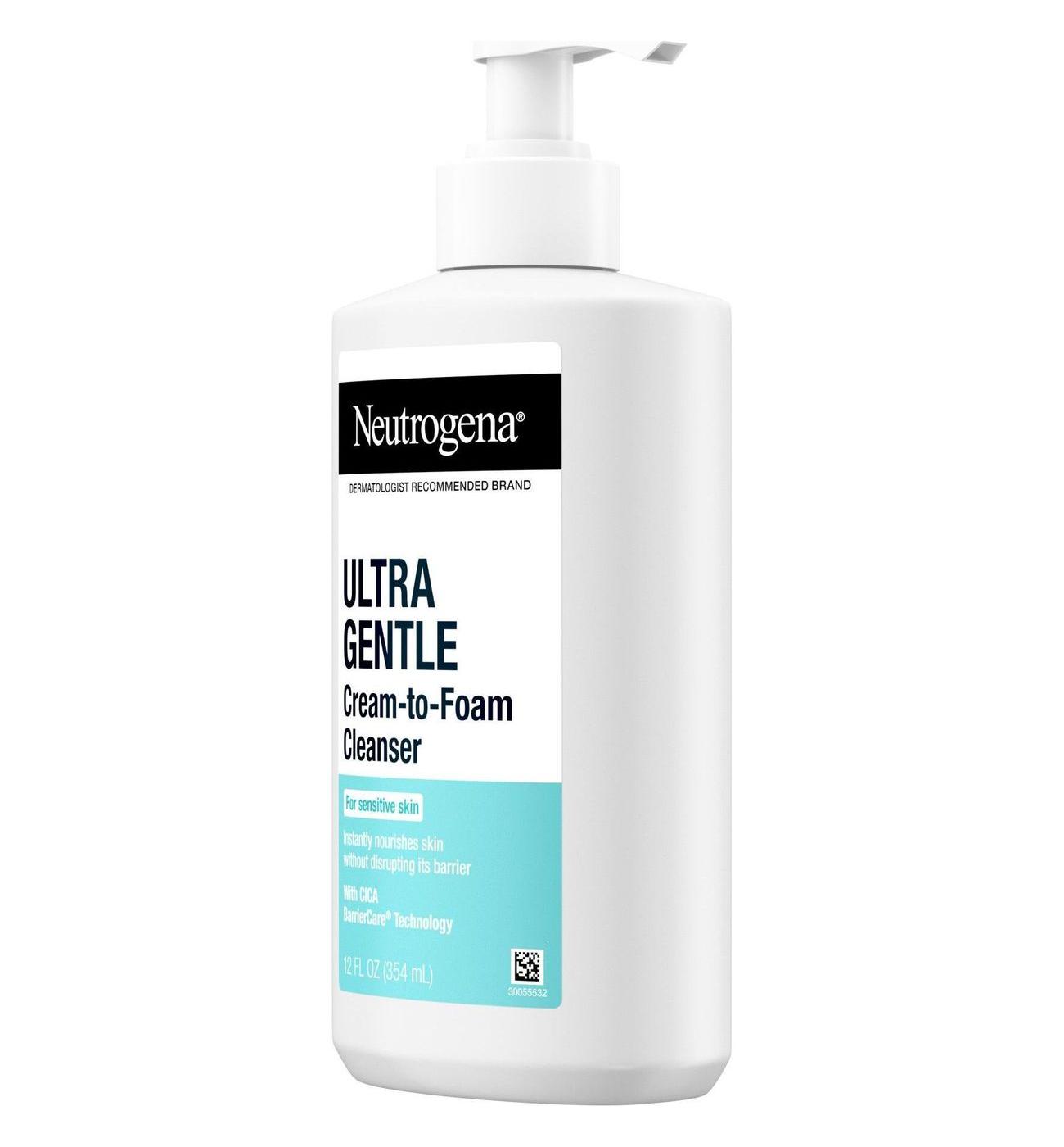 Neutrogena Ultra Gentle Cream-to-Foam Daily Facial Cleanser; image 7 of 8