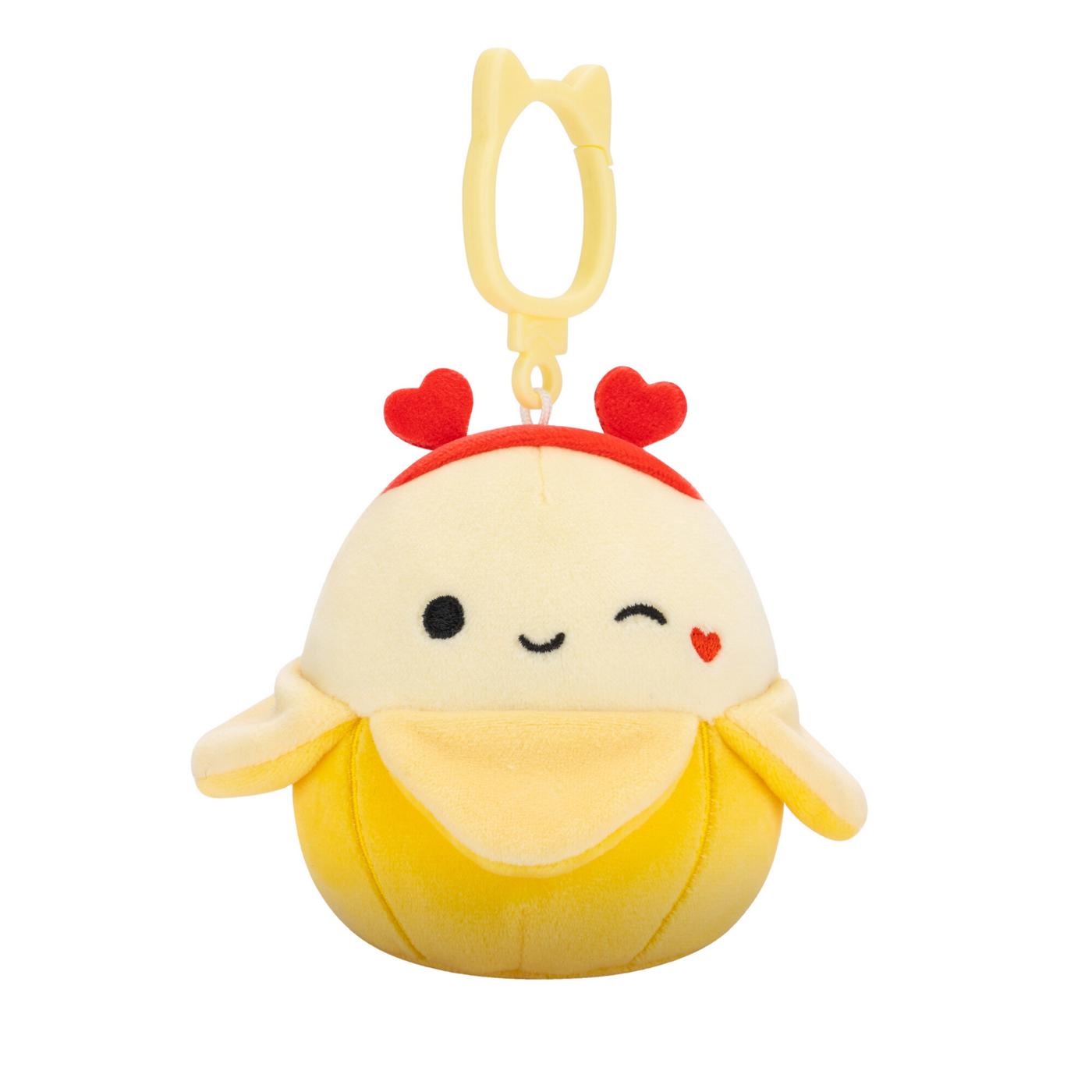 Squishmallows Winking Banana Valentine's Plush Clip; image 1 of 4