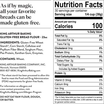 King Arthur Gluten Free Bread Flour, 2 lbs