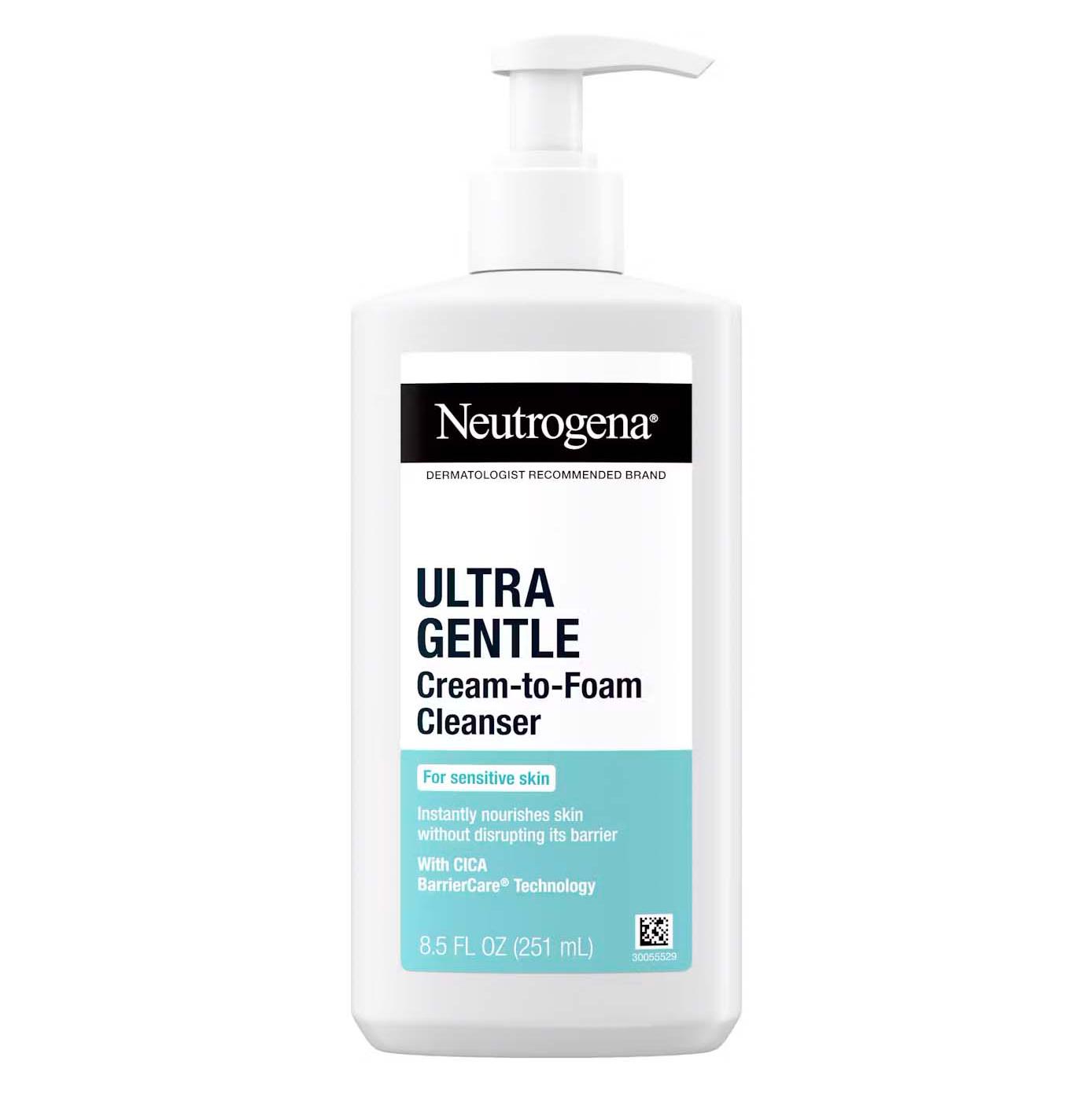 Neutrogena Ultra Gentle Cream-To-Foam Cleanser; image 1 of 2