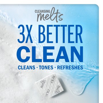 Olay Cleansing Melts + Retinol Face Cleanser, Water-Activated Face Wash Cleans, Tones, and Refreshes Skin