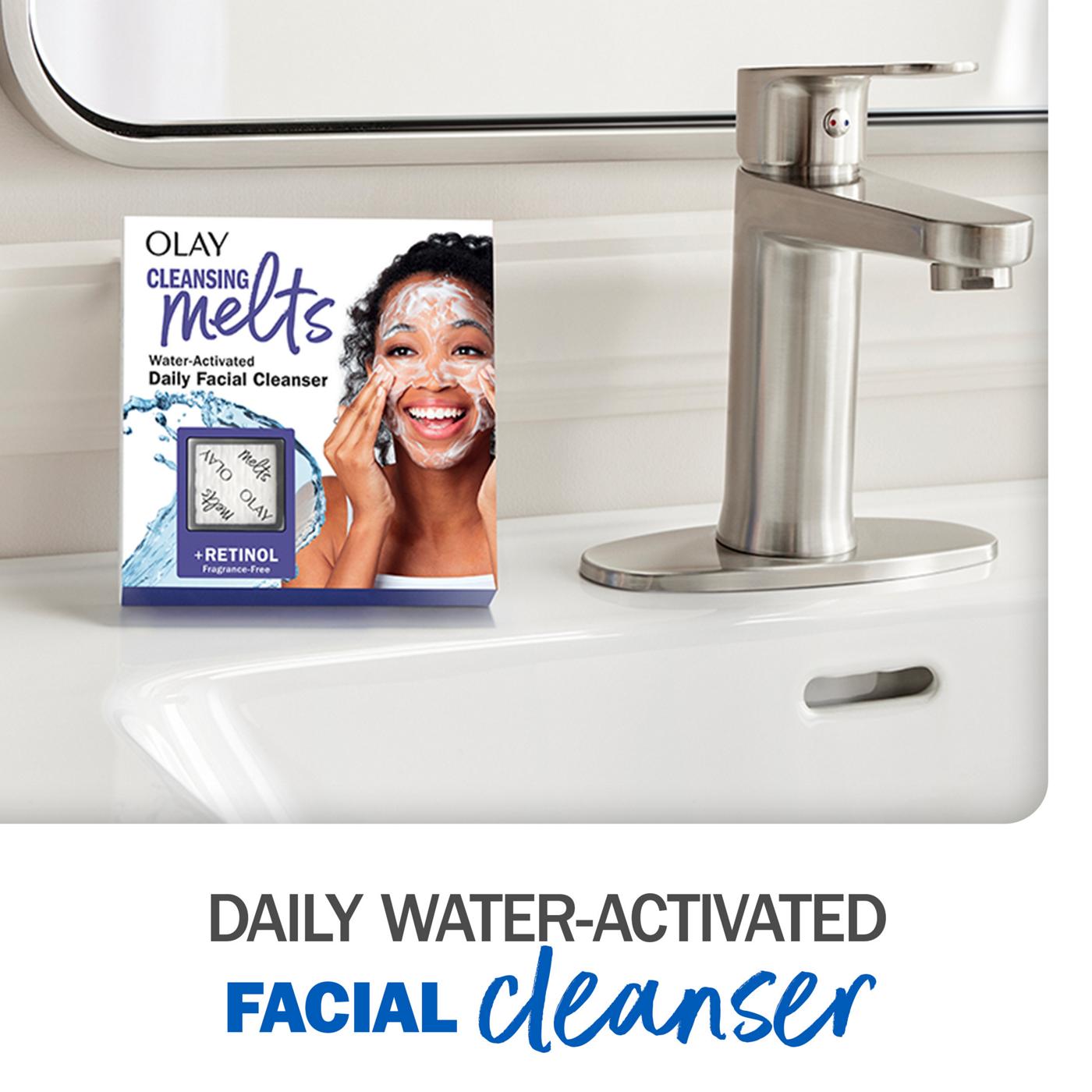 Olay Cleansing Melts Water-Activated Daily Facial Cleanser + Retinol; image 2 of 2