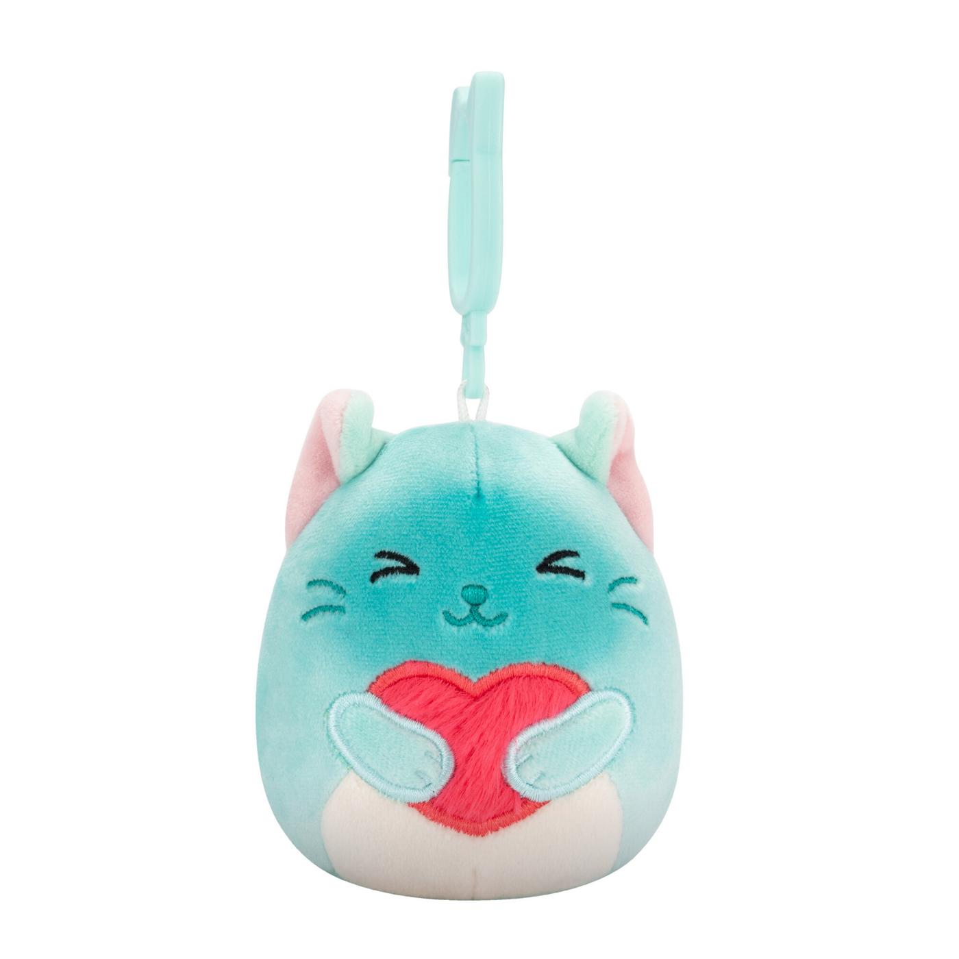 Squishmallows Siamese Cat Valentine's Plush Clip; image 1 of 4