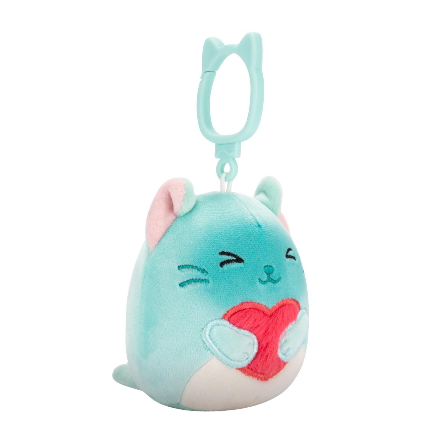 Squishmallows Siamese Cat Valentine's Plush Clip; image 3 of 4