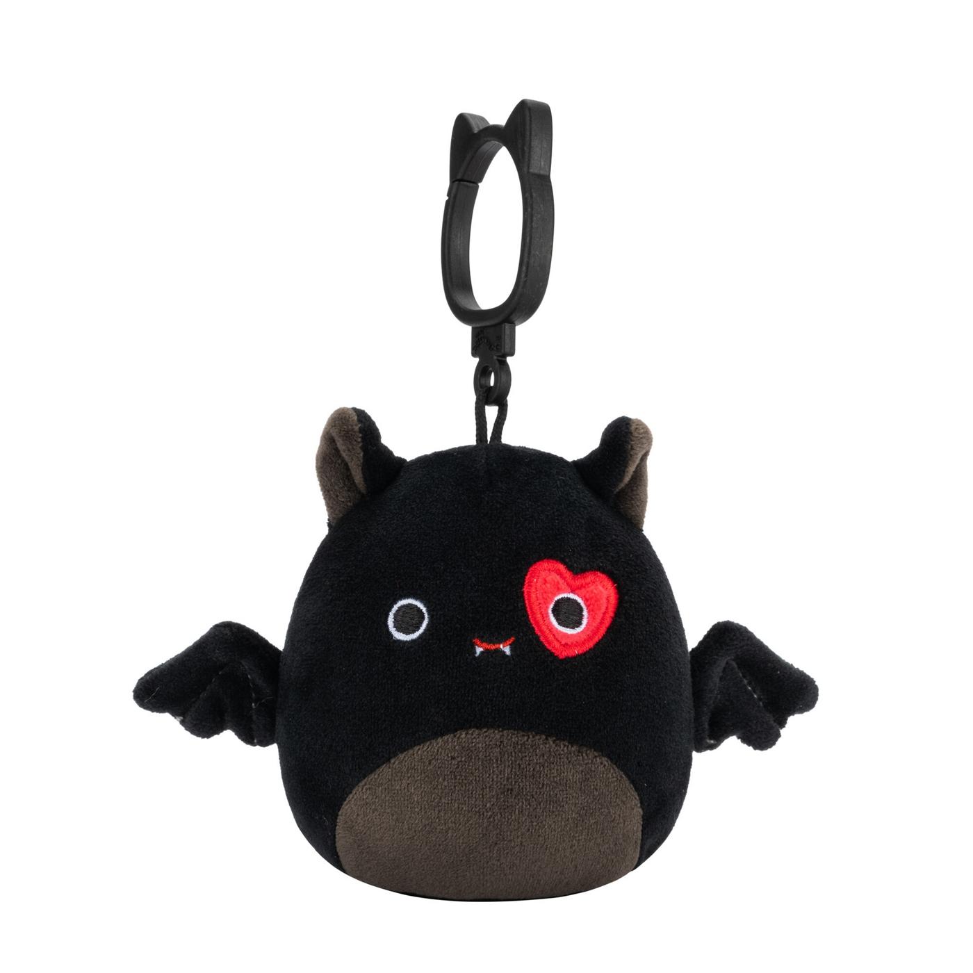 Squishmallows Black Bat Valentine's Plush Clip; image 1 of 4