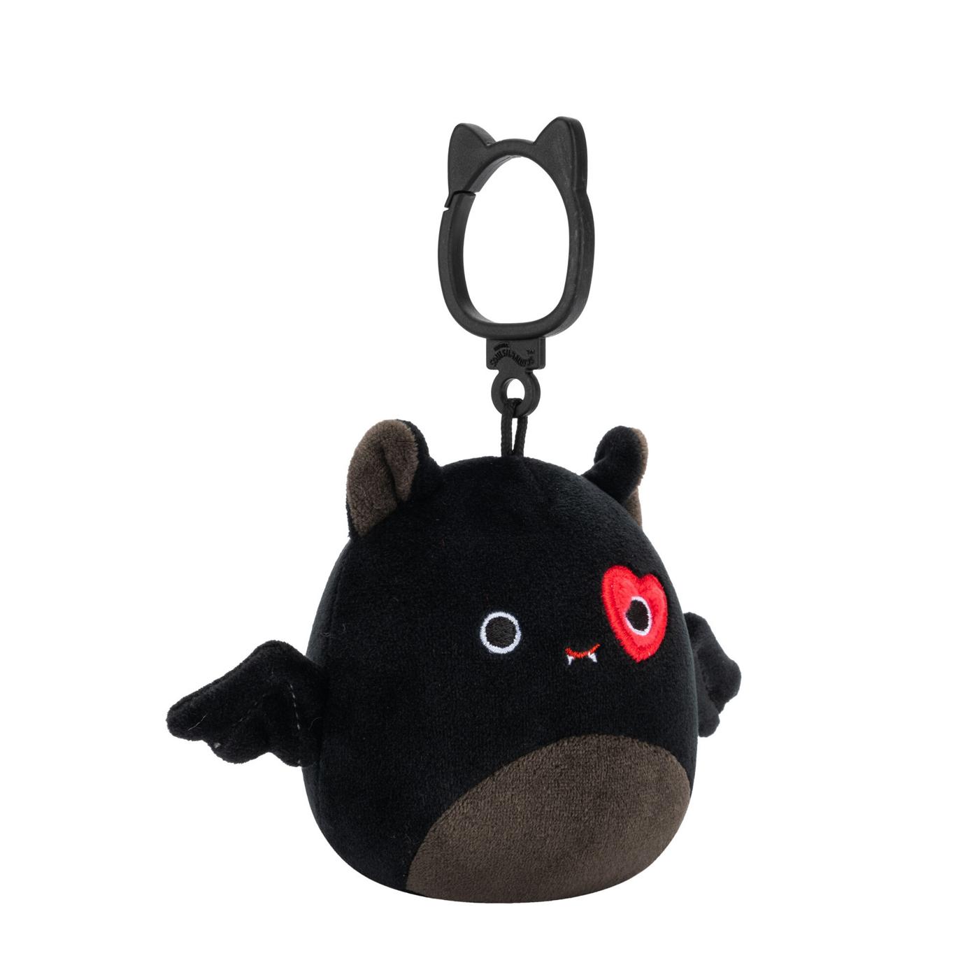 Squishmallows Black Bat Valentine's Plush Clip; image 2 of 4