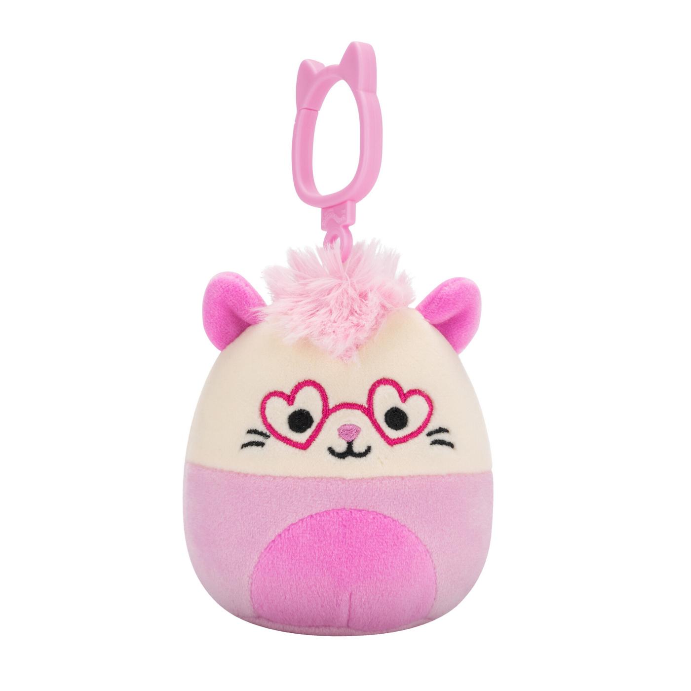 Squishmallows Opposum Valentine's Plush Clip; image 1 of 4