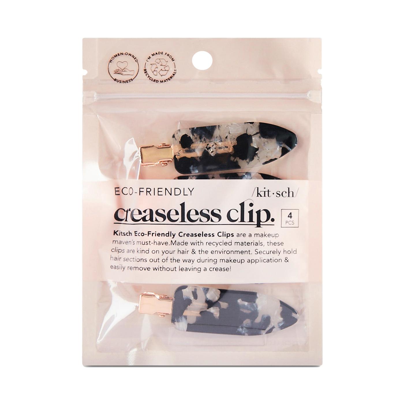 Kitsch Eco-Friendly Crealess Clips - Black Terrazzo; image 1 of 2