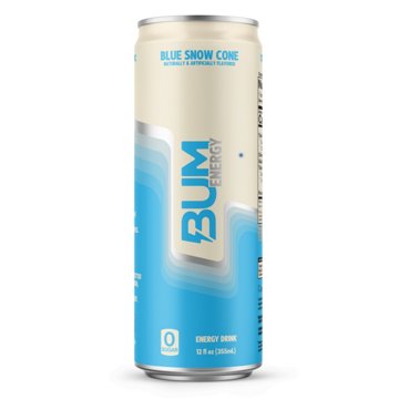 BUM Energy Zero Sugar Energy Drink - Blue Snow Cone