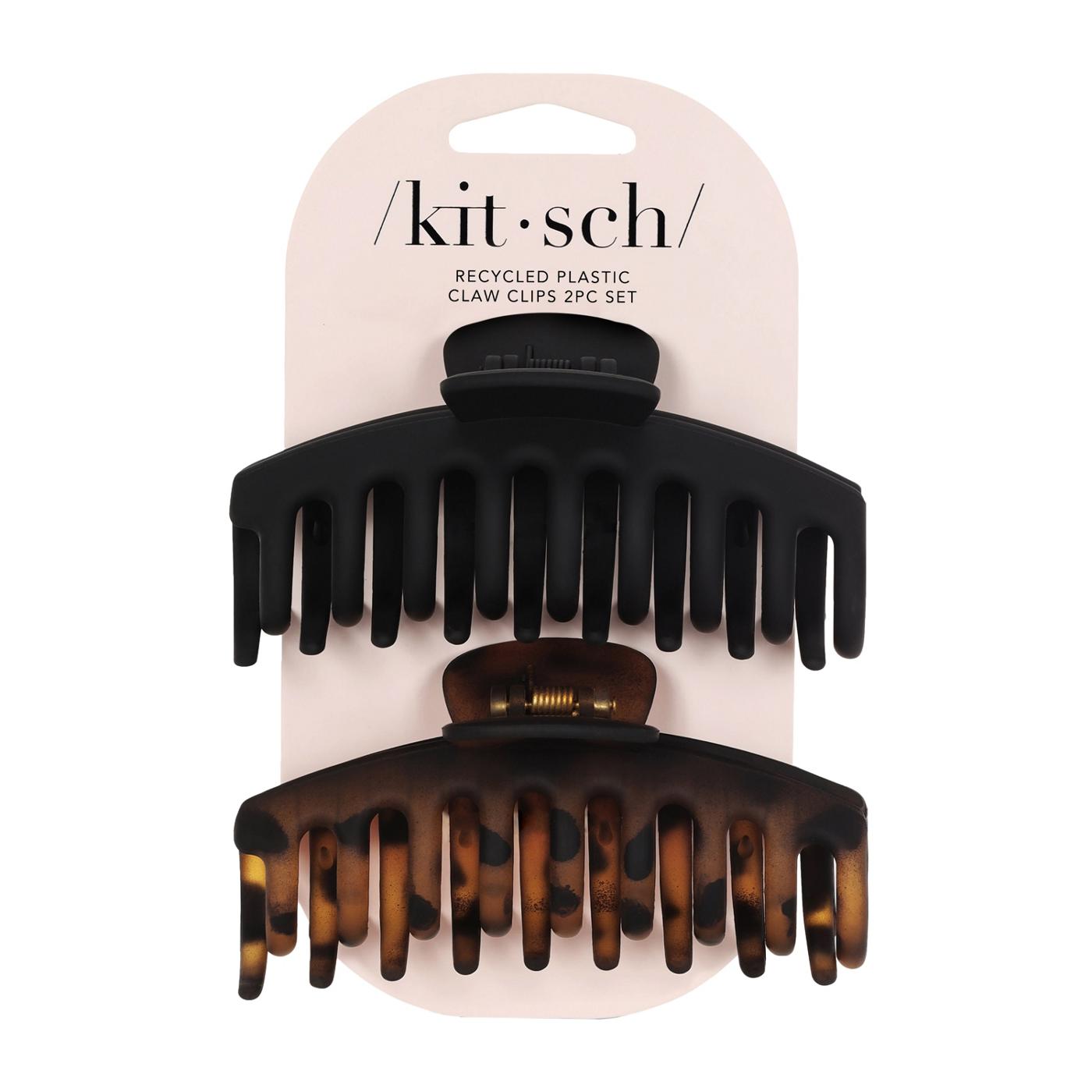 Kitsch Eco-Friendly Claw Clip - Black & Tort; image 1 of 2