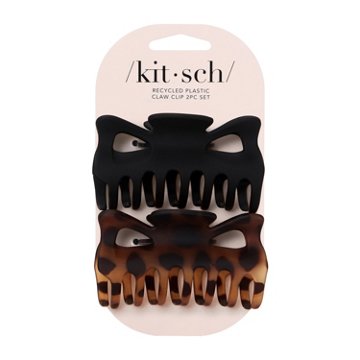 Kitsch Large Eco-Friendly Claw Clips - Black & Tort