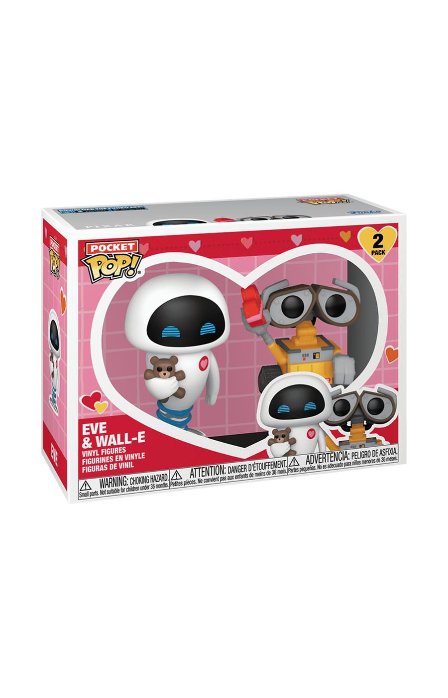 Funko Pocket Pop! Eve & Wall-E Valentine's Vinyl Figures; image 2 of 2