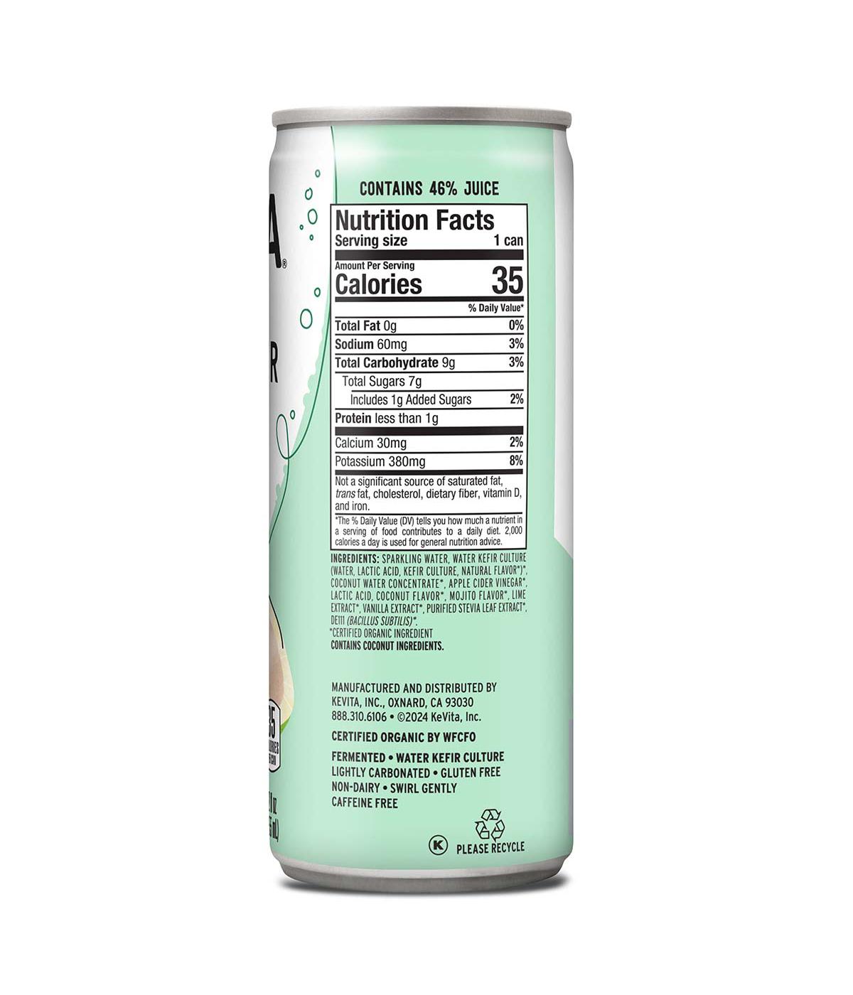 KeVita Probiotic Refresher Sparkling Mojita Lime Mint Drink; image 2 of 4