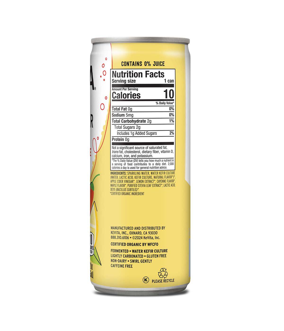 KeVita Probiotic Refresher Sparking Lemon Cayenne Drink; image 3 of 4