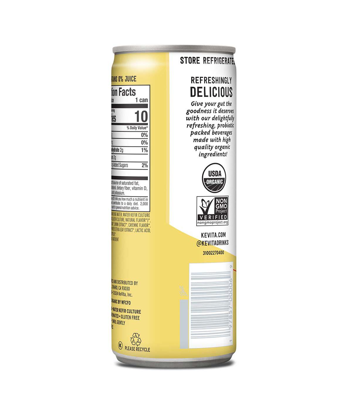KeVita Probiotic Refresher Sparking Lemon Cayenne Drink; image 4 of 4