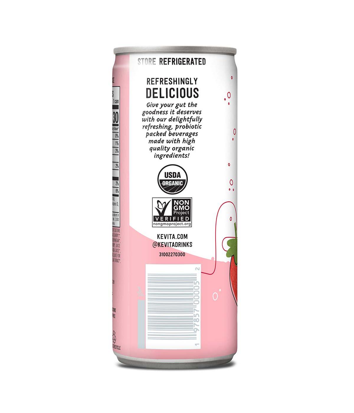 KeVita Strawberry Acai Coconut Probiotic Refresher Sparkling Drink; image 2 of 4