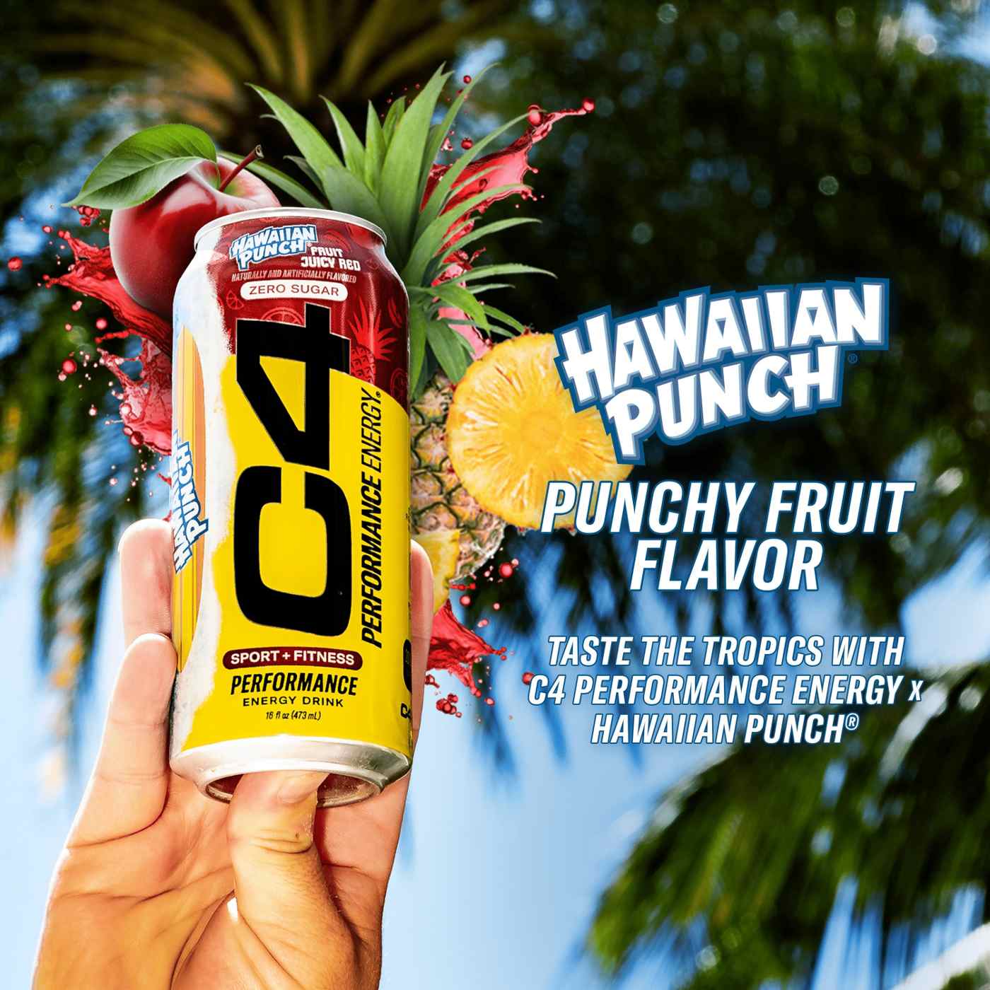 C4 Performance Zero Sugar Energy Drink - Hawaiian Punch; image 3 of 5