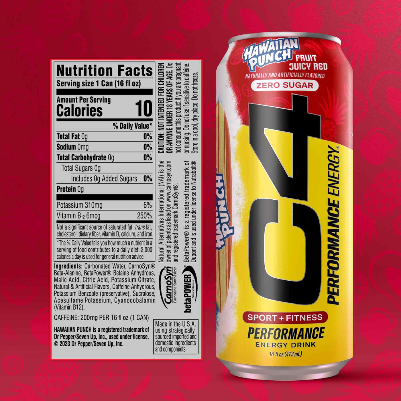 C4 Performance Zero Sugar Energy Drink - Hawaiian Punch; image 5 of 5