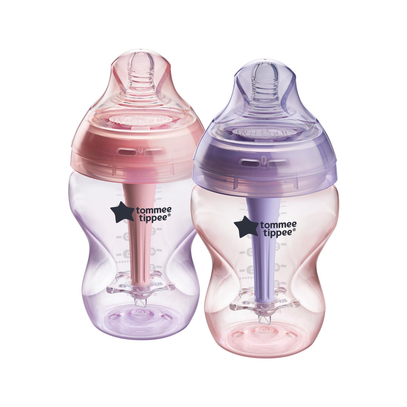 Tommee Tippee Advanced Anti-Colic Bottles - Pink & Purple; image 2 of 2