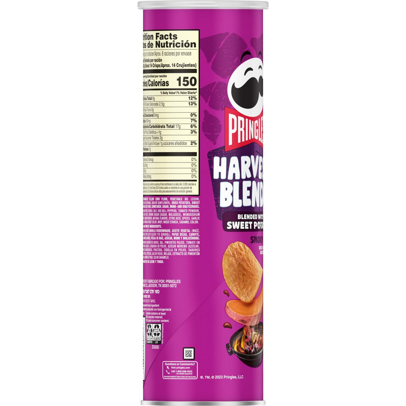 Pringles Harvest Blends Smoky BBQ Potato Crisps Chips; image 5 of 6